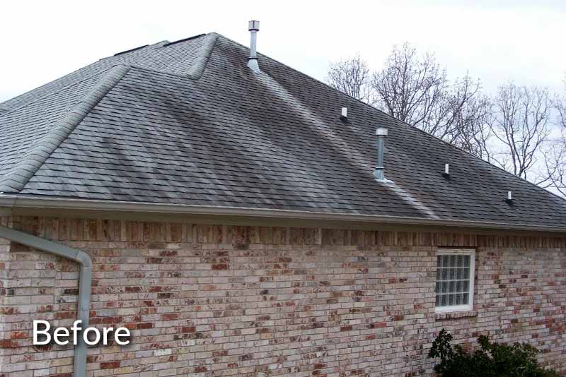 Dirty Roof Before Soft Washing
